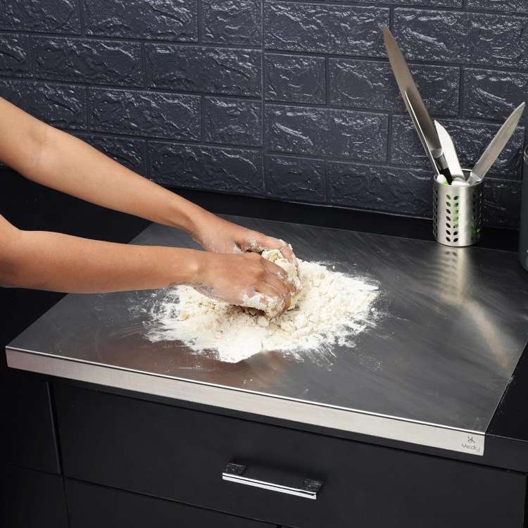 Stainless Steel Vegetable Cutting Board, Counter Top Chopping Board, Counter Top Kneading and Cutting Board Stainless Steel Vegetable Cutting Board, Counter Top Chopping Board, Counter Top Kneading and Cutting Board
